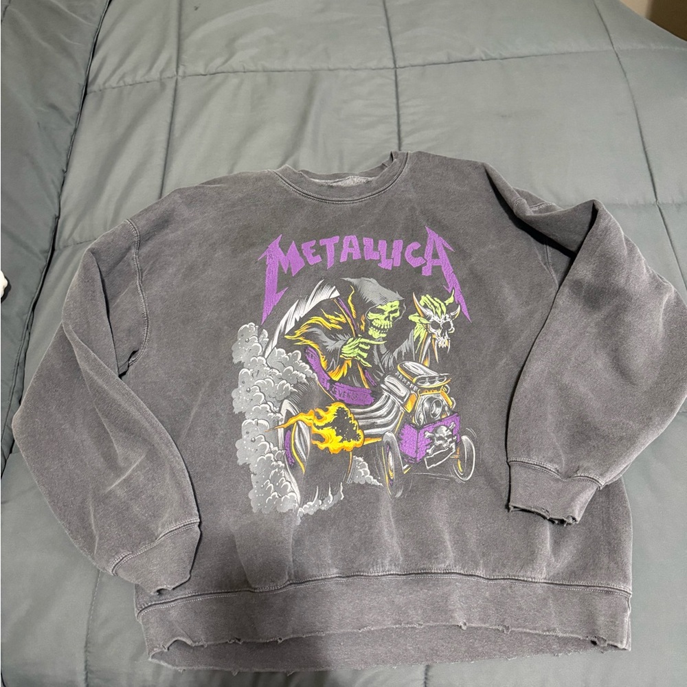 adidas Men's Graphic Crewneck Sweater - Gray and Purple